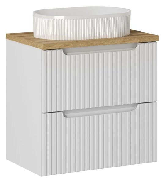 Comad Koupelnová skříňka s deskovým umyvadlem Nova White 60 bílá/dub
