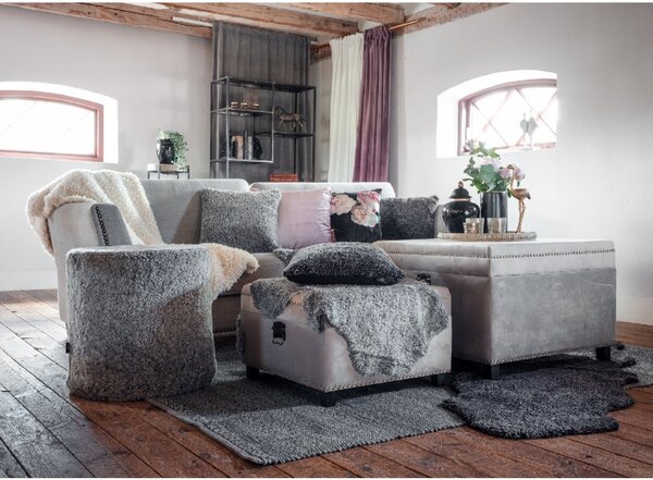 Skinnwille Home Collection Kudrnatá australská kožešina Curly, šedá Gotland, 95x60 cm
