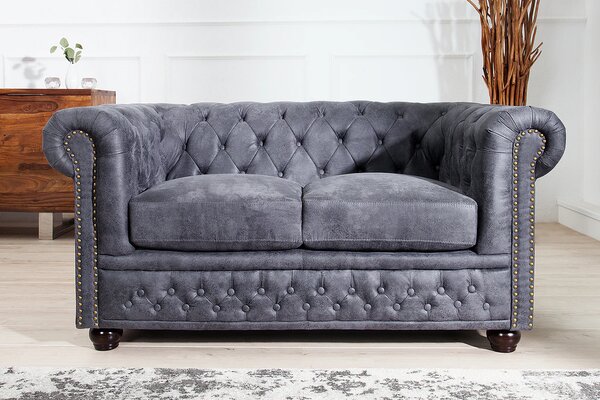Pohovka CHESTERFIELD 2M antik šedá