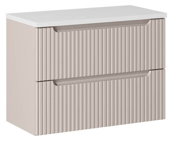 Comad Koupelnová skříňka pod deskové umyvadlo Nova Cashmere 80 kašmír/bílá