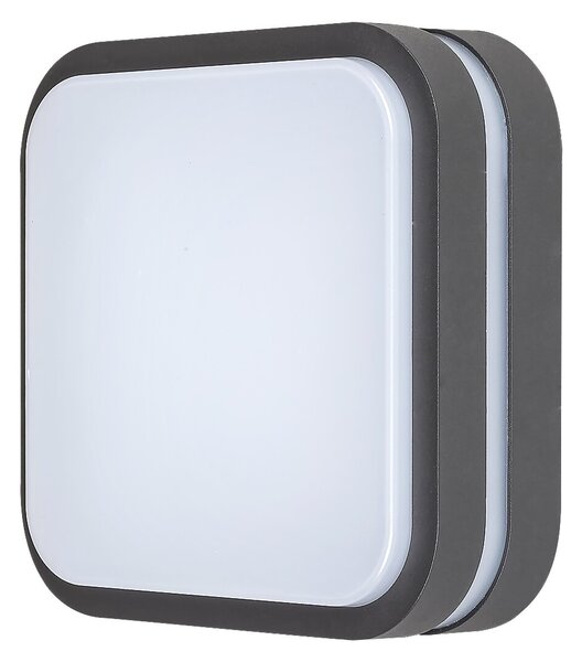 Rabalux 8850 HAMBURG - LED venkovní stropní čtvercové svítidlo v antracitové barvě, 12W, 4000K, IP44, 28 x 28cm (Nástěnné nebo stropní antracitové svítidlo)