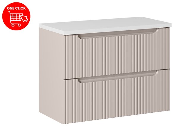 Comad Koupelnová skříňka pod deskové umyvadlo Nova Cashmere 80 kašmír/bílá