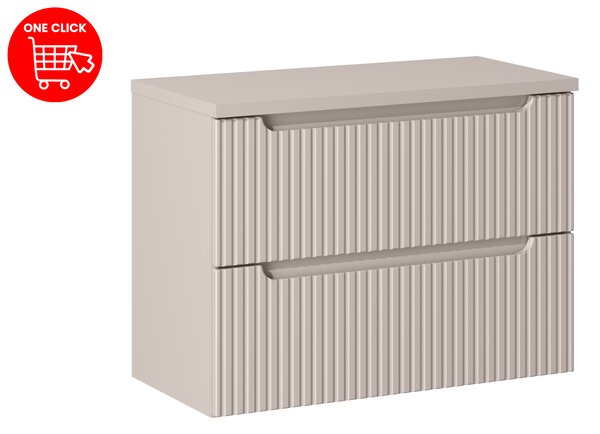 Comad Koupelnová skříňka pod deskové umyvadlo Nova Cashmere 80 kašmír mat (2 zásuvky)