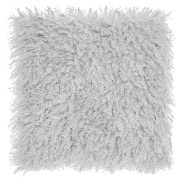 Skinnwille Home Collection Polštář Wooly Silver, 45x45 cm, světle šedý