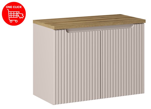 Comad Koupelnová skříňka pod deskové umyvadlo Nova Cashmere 80 kašmír/dub evoke (2 dvířka)