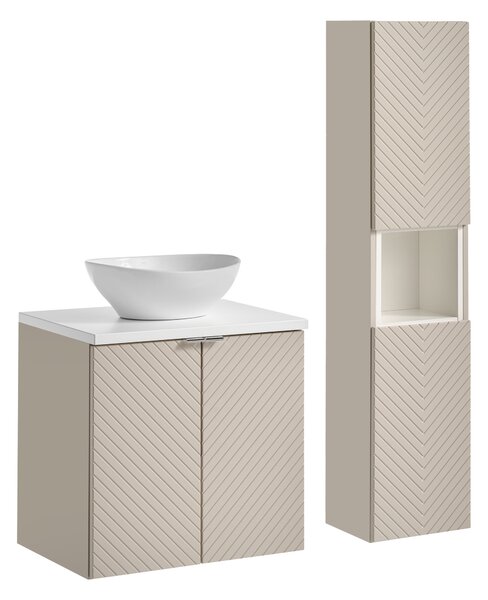 Comad Set koupelnového nábytku Viva Cashmere 60 kašmír mat (5 kusů nábytku)