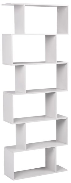 Knihovna se 6 policemi VALDOSA 190 cm Krémově bílá