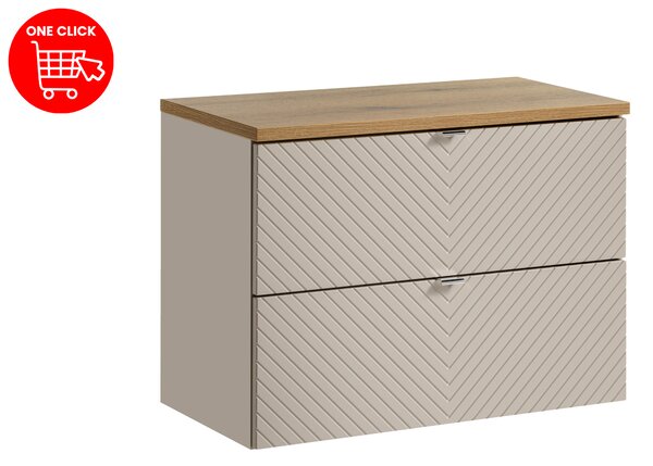 Comad Koupelnová skříňka pod deskové umyvadlo Viva Cashmere 80 dub evoke/kašmír mat