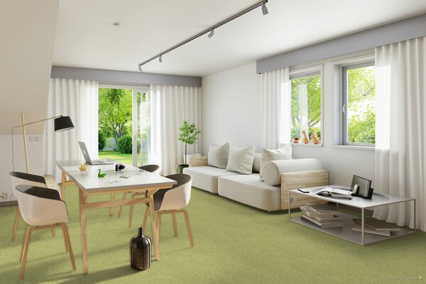 Condor Carpets, Metrážový koberec Carousel 41, na míru, šíře 4m, zelená, filc, dětský pokoj
