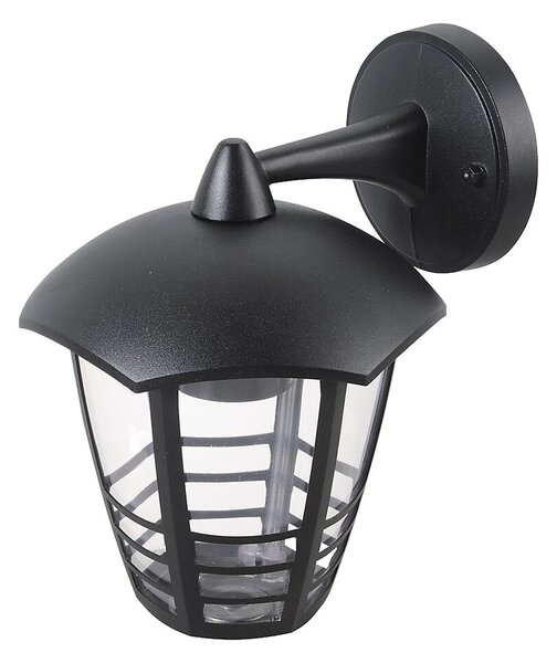 Rabalux 8617 MARSEILLE - Venkovní nástěnné svítidlo v černé barvě, 1 x E27, IP44 (Černá venkovní přisazená lucerna)