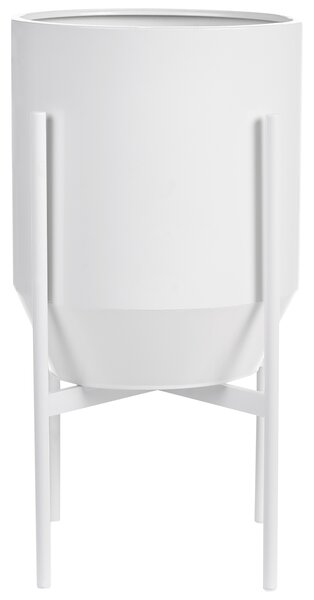 Květináč na stojanu HYBRIDUM Kov 33 cm Bílá