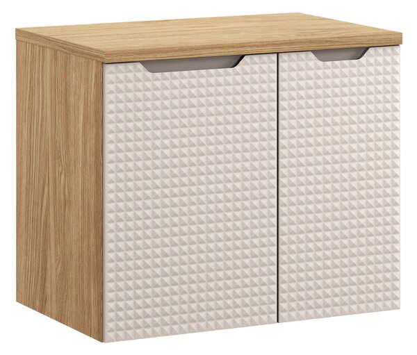 Comad Set koupelnového nábytku Luxor Beige 70 cm béžová/olejovaný dub (3 kusy nábytku)
