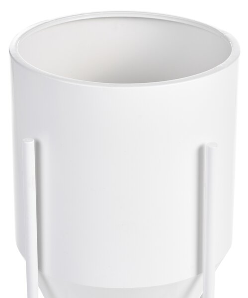 Květináč na stojanu HYBRIDUM Kov 33 cm Bílá
