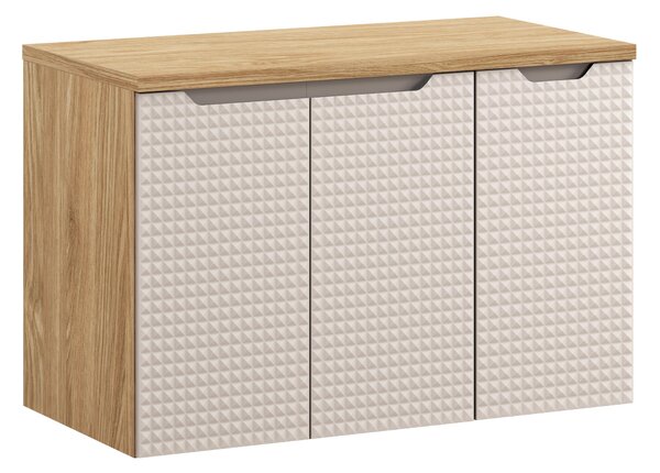 Comad Set koupelnového nábytku Luxor Beige 90 béžová/olejovaný dub (3 kusy nábytku)