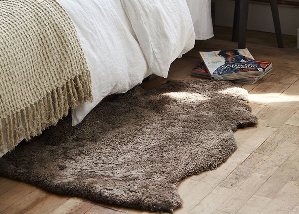 Skinnwille Home Collection Kudrnatá australská kožešina Curly, světle hnědá, 95x60 cm