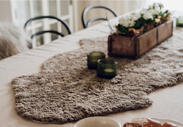 Skinnwille Home Collection Kudrnatá australská kožešina Curly, světle hnědá, 95x60 cm