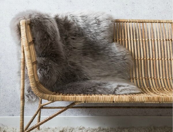 Skinnwille Home Collection Dlouhosrstá australská kožešina Gently, grafit, 95-100 cm