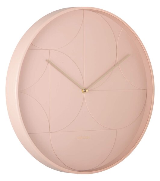 Nástěnné hodiny Leon Ø 40 cm růžové