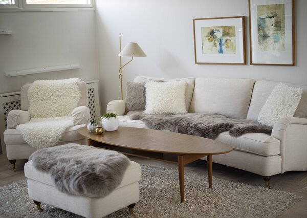 Skinnwille Home Collection Dlouhosrstá australská kožešina Gently, grafit, 95-100 cm