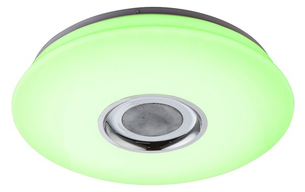Globo 41329-18 NICOLE - RGB svítidlo s reproduktorem + dálkový ovladač, LED 18W + 6W RGB Ø 40cm (Stropní RGB LED svítidlo s bluetooth reproduktorem přes mobilní telefon)