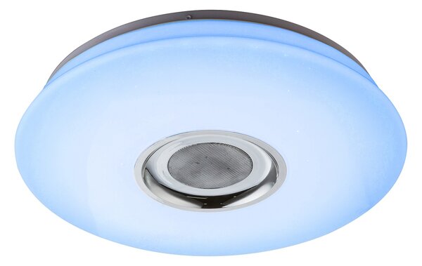 Globo 41329-18 NICOLE - RGB svítidlo s reproduktorem + dálkový ovladač, LED 18W + 6W RGB Ø 40cm (Stropní RGB LED svítidlo s bluetooth reproduktorem přes mobilní telefon)
