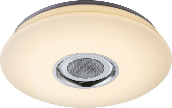 Globo 41329-18 NICOLE - RGB svítidlo s reproduktorem + dálkový ovladač, LED 18W + 6W RGB Ø 40cm (Stropní RGB LED svítidlo s bluetooth reproduktorem přes mobilní telefon)