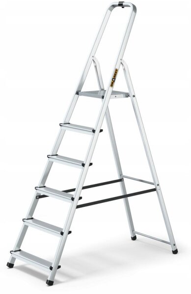 Hliníkové schůdky 6 stupňů jednostranné DRABEST ALD6 HOME