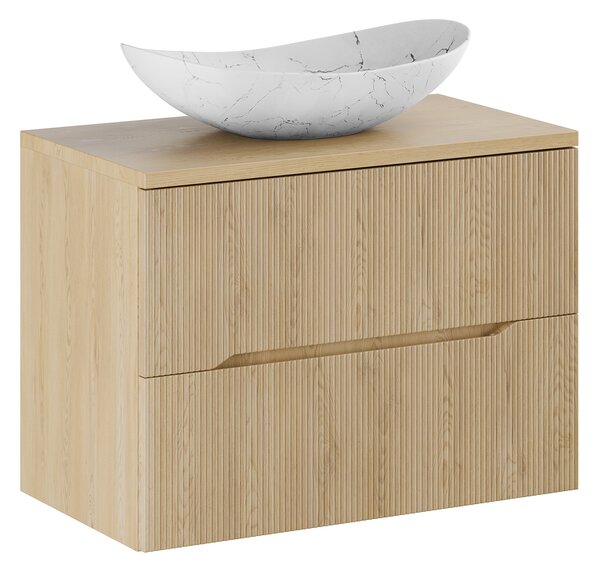 Comad Koupelnová skříňka s deskovým umyvadlem Nordic Cremona 80 dub cremona/bílá mat
