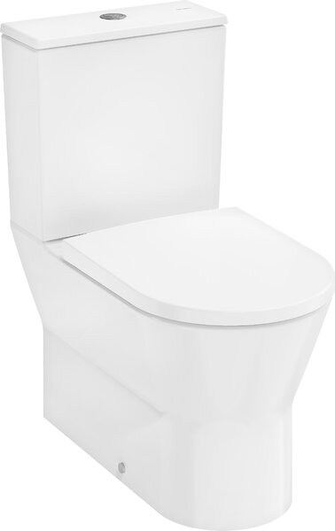 Hansgrohe EluPura Original S - Kombi WC na podlahu s nádržkou a WC sedátkem, AquaChannel Flush, bílá 60205450