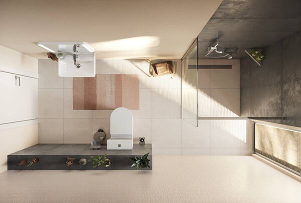 Hansgrohe EluPura Original S - Kombi WC na podlahu s nádržkou a WC sedátkem, AquaChannel Flush, bílá 60205450