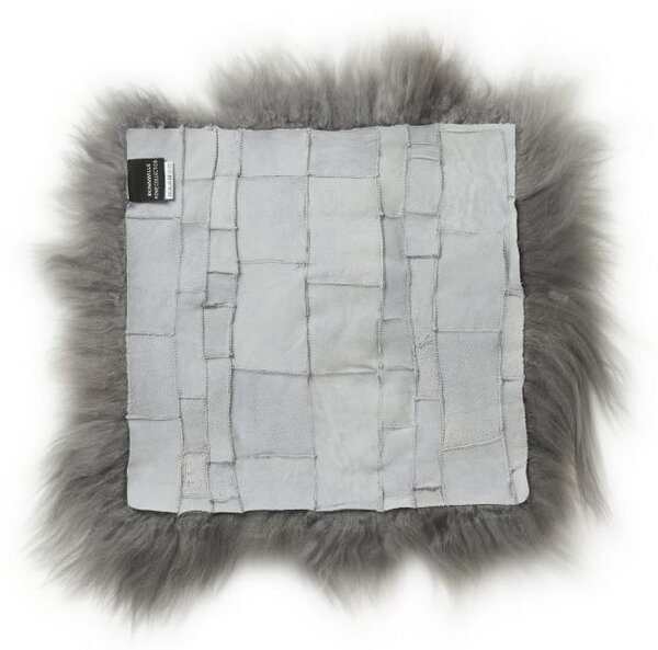 Skinnwille Home Collection Kožešina na židli Molly Brisa, šedá, patchwork, 37x37 cm