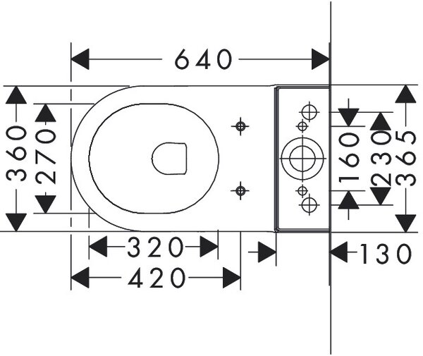 Hansgrohe EluPura Original S - Kombi WC na podlahu s nádržkou a WC sedátkem, AquaChannel Flush, bílá 60205450
