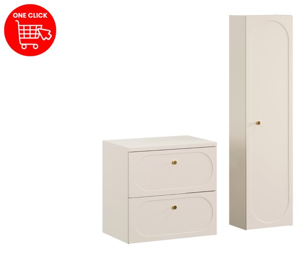 Comad Set koupelnového nábytku Donna Sand 60 písková/zlatá (3 kusy nábytku)