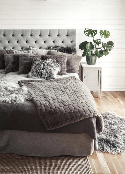Skinnwille Home Collection Tibetská kožešina, šedá Snowtop, 95x55 cm