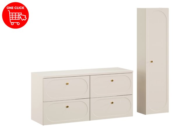 Comad Set koupelnového nábytku Donna Sand 120 písková (4 kusy nábytku)