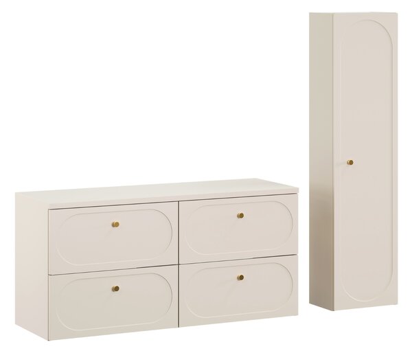Comad Set koupelnového nábytku Donna Sand 120 písková (4 kusy nábytku)