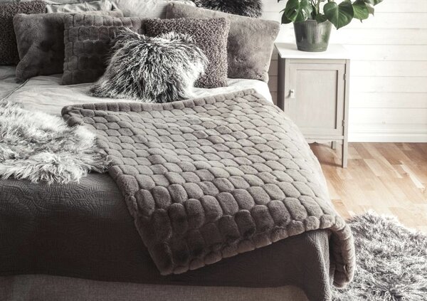 Skinnwille Home Collection Tibetská kožešina, šedá Snowtop, 95x55 cm
