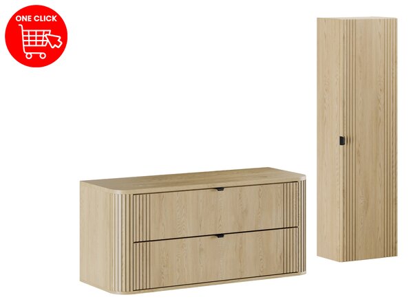 Comad Set koupelnového nábytku Ovalia Cremona 120 dub cremona (3 kusy nábytku)