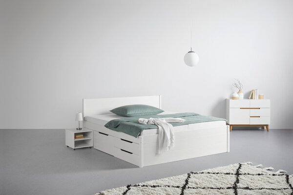 POSTEL S ÚLOŽNÝM PROSTOREM, 160/200 cm, bílá Zandiara, Online Only