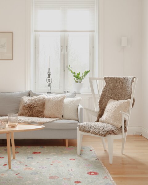 Skinnwille Home Collection Tibetská kožešina béžová Snowtop, 95x55 cm