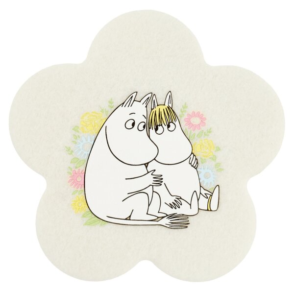 Muurla Set podtácků Moomin Flowers, 4ks / žluté