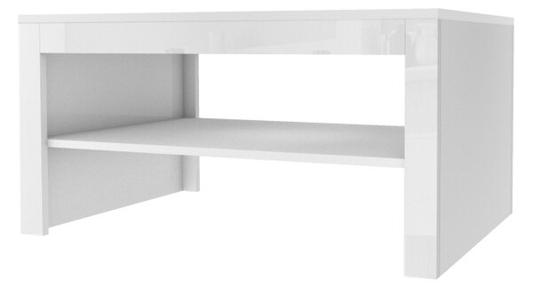 MARIDEX Konferenční stolek - SELENE 41, lesklá bílá/matná bílá