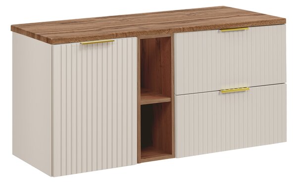 Comad Set koupelnového nábytku Adel Cashmere 120 kašmír mat/dub wotan (4 kusy nábytku)