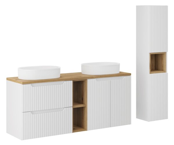 Comad Set koupelnového nábytku Nova White 140 bílá matná (8 kusů nábytku)