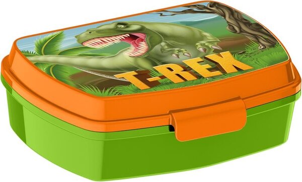 Stor Plastový svačinový box 17,5x14x5,5cm dinosaurus
