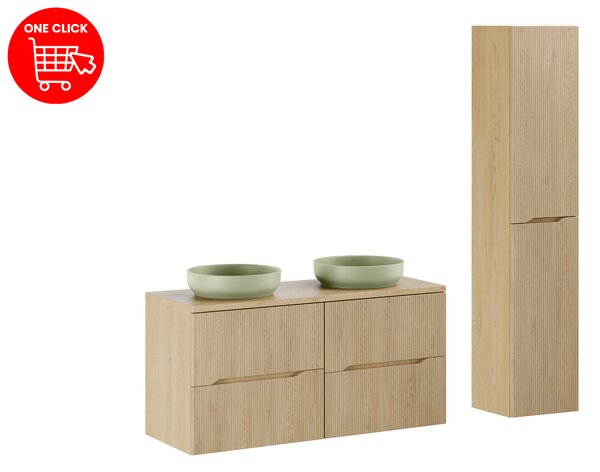 Comad Set koupelnového nábytku Nordic Cremona 120 dub cremona (6 kusů nábytku)