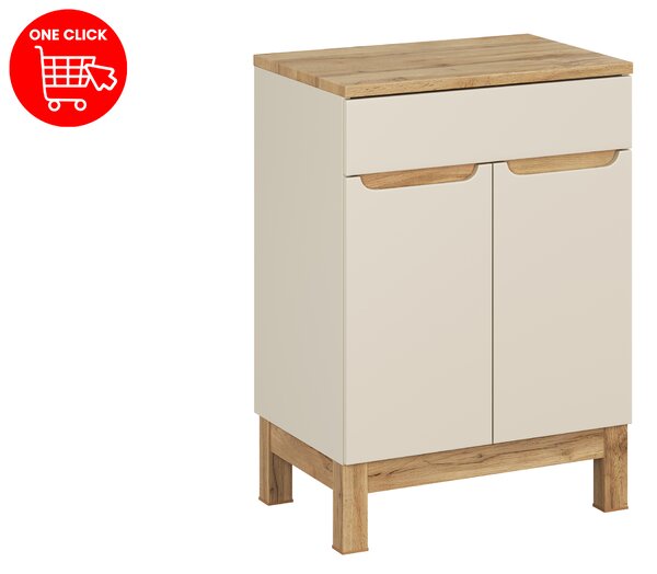 Comad Koupelnová skříňka pod deskové umyvadlo Bali Cashmere 60 kašmír/dub wotan