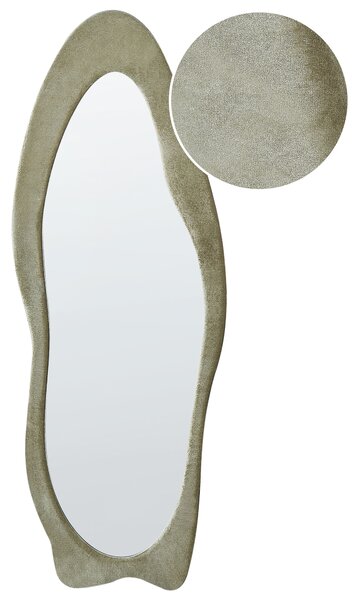 Zrcadlo REIGNY 57 cm 160 cm Umělý samet Olivově zelená