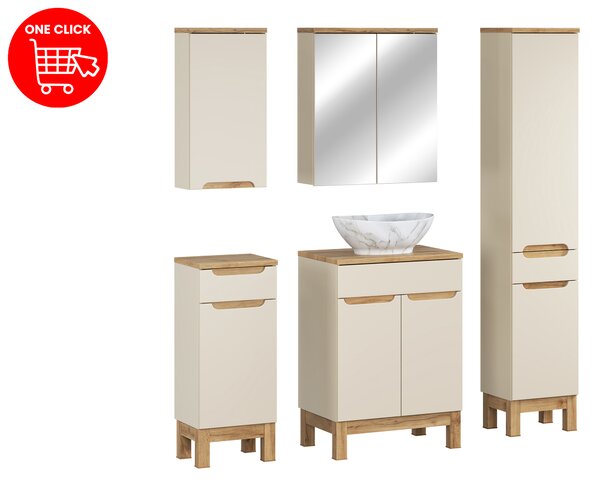 Comad Set koupelnového nábytku Bali Cashmere 60 kašmír mat (7 kusů nábytku)