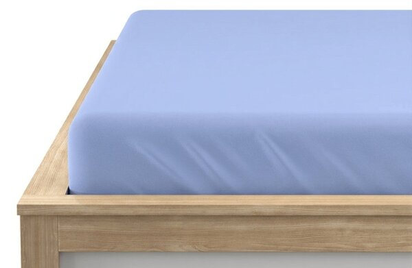 Bavlněné prostěradlo s gumou STANDARD 90 x 200 cm modré